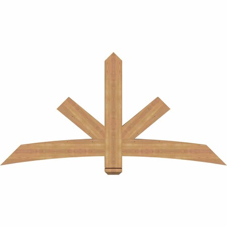 Ekena Millwork Alberta Smooth Timber Gable Bracket, Western Red Cedar, 72"W x 36"H x 3 1/2"D x 5 1/2"F, 12/12 Pitch GBW072X36X0406ALB00SWR